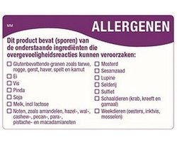 HACCP Etiketten beschrijfbaar "Daymark", 7,6 x 5,1 cm wit "Allergenen"