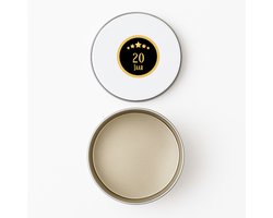 Hacebo® - 20 jaar koektrommel rond - iemand die 20 jaar is geworden of 20 jaar lang een relatie hebben of getrouwd zijn - koekblik – koektrommels – bewaarblik - snoeptrommel - verjaardagscadeau - verjaardag - koek trommel - Ø 15 CM