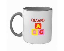 Hacebo® - ABC zwemdiploma koffiebeker grijs - Zwemmen - zwemdiploma gehaald - thee mok - koffie beker - leuk cadeau voor iemand die zijn zwemdiploma heeft gehaald - verjaardagscadeau - gift - geschenk - koffiemok - 350 ML inhoud