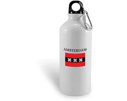 Hacebo® - Amsterdam waterfles - Amsterdam - Amsterdammers - Amsterdam liefhebbers - Vlag XXX - Hoofdstad Nederland - water fles - 400ML