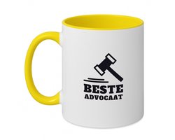 Hacebo® - beste advocaat koffiebeker geel - Beste advocaat - collega - thee mok - koffie beker - cadeau - koffiemok - 350 ML inhoud