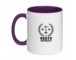 Hacebo® - beste advocaat koffiebeker paars - Beste advocaat - collega - thee mok - koffie beker - cadeau - koffiemok - 350 ML inhoud