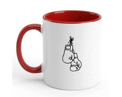Hacebo® - Boksen koffiebeker rood - Vechtsporten - Beste bokser - thee mok - koffie beker - Leuke kado voor iemand die van boksen houd - koffiemok - 350 ML inhoud