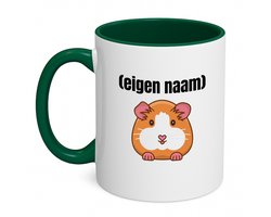 Hacebo® - hamster met eigen naam koffiebeker donker groen - Hamster - hamster liefhebbers - thee mok - koffie beker - iemand die houdt van hamsters - verjaardag - cadeau - kado - koffiemok - 350 ML inhoud