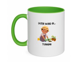 Hacebo® - Later word ik tuinman koffiebeker groen - Tuinders - thee mok - koffie beker - Tuinier - tuinman - tuin - de beste tuinman ooit - Werk - de beste tuinman - tuinman - hovenier - werken met plant - koffiemok - 350 ML inhoud