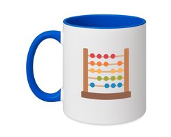 Hacebo® - Leren rekenen koffiebeker zee blauw - Kind - Kinderen - thee mok - koffie beker - Telraam - leren tellen - wiskunde - koffiemok - 350 ML inhoud