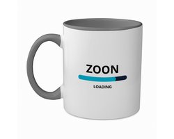 Hacebo® - zoon loading koffiebeker grijs - Zoon - ochtendkoffie laden - thee mok - koffie beker - verjaardagscadeau - verjaardag - cadeau - cadeautje voor zoon - zoon artikelen - kado - geschenk - gift - koffiemok - 350 ML inhoud