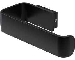 Haceka Aline Toiltrolhouder - zonder klep - L-vorm - mat zwart