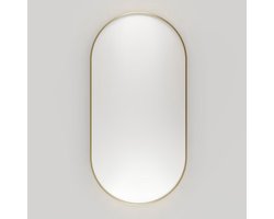 Haceka Deco spiegel - 80x40cm - ovaal - geborsteld goud