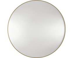Haceka Deco spiegel - 80x80cm - rond - geborsteld goud