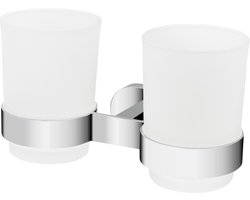 Haceka Gio Bekerhouder Dubbel Glas Chroom