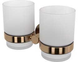 Haceka Kosmos Dubbele Bekerhouder 16,1x7,5x9,6 cm Geborsteld Koper