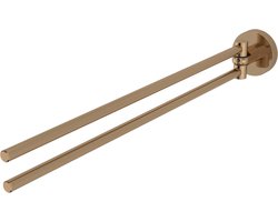 Haceka Kosmos Dubbele Handdoekhouder 5,3x40,7x5,3 cm Geborsteld Koper