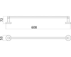 Haceka Kosmos Enkele Handdoekhouder 61cm Geborsteld Goud