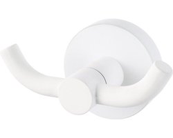 Haceka Kosmos Handdoekhaak dubbel - mat wit