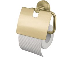 Haceka Kosmos Toiletrolhouder met klep Geborsteld Goud