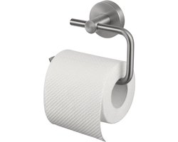 Haceka Kosmos Toiletrolhouder - zonder klep - geborsteld RVS