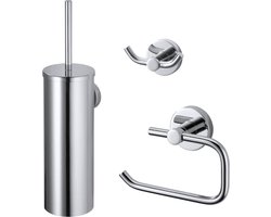 Haceka Kosmos Toiletset - 3-delig - Chroom
