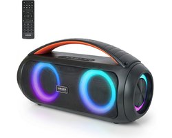 Haeger Cool Boom Speaker - Met Afstandsbediening - 29 uur Batterijduur - Bluetooth - Draagbaar - Boombox - Draadloos - Draadloze - Muziek Box