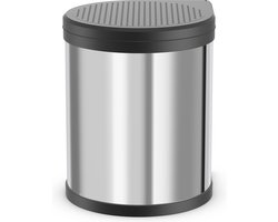 Hailo Compact-Box M Prullenbak - 15 l - Inbouwprullenbak - RVS