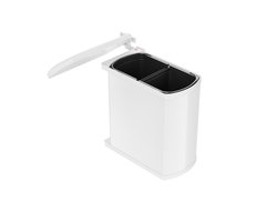 Hailo - Duo - 2x8 liter - inbouw prullenbak (Wit)
