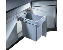 Hailo Easy-Cargo Inbouw Prullenbak - 40 l - Grijs