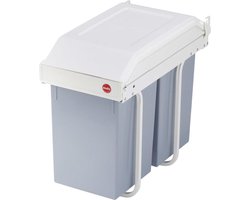 Hailo Multi-Box Duo L Prullenbak - 2 x 14 l - Inbouw