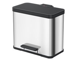 Hailo Öko Duo Plus L Prullenbak - 17L + 9L -  RVS