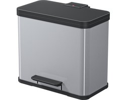 Hailo Öko Duo Plus L Prullenbak - 17L + 9L - Zilver