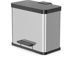 Hailo Öko Trio Plus Prullenbak - 3 x 9L -  RVS