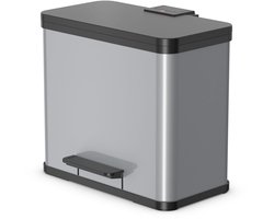 Hailo Öko Trio Plus Prullenbak - 3 x 9L - Zilver