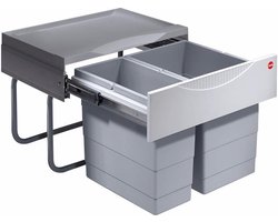 Hailo Tandem S - 12+18 l -  Grijs/Zilver