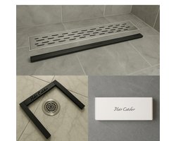 Hair Catcher 2-in-1 - Inloopdouche Haarvanger - Anti Verstopping voor Douchegoot - Douchewisser - Afvoerstop - Trendy Nu