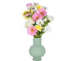 Hakbijl Glass Bloemenvaas Deborah - Groen - glas - D20 x H26 cm