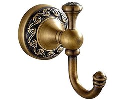 Haken in vintage-stijl - Massief koperen handdoekhaken - Gegraveerde bronzen coating - Duurzame wandaccessoires voor de badkamer - Badkamerdecoratie - Keuken