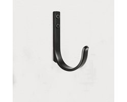 Haken - Kapstokken - Handdoek-kledinghaken -Robuuste metalen kledinghanger voor aan de muur-Geschikt voor buiten-keuken-kast-deur-plank-badkamer-rugzak-beker- kleding-mok-Met schroeven - 5 stuks - Matzwart