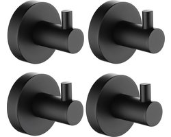 Haken Met VacuüM Zuignap - Krachtige VacuüM Haken - Herbruikbaar - 4 Stuks - 304 Roestvrij staal - Handdoekhanger - Zuignap Ophanghaak - Twist Zuignaphaken - Waterdichte Haken Voor Keuken En Badkamer - VacuüM Wandhaak - Draagvermogen 5 kg/stuk