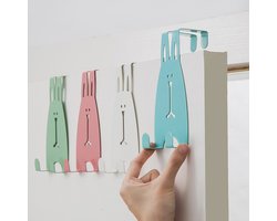 Haken voor achter de deur - Geen boren nodig - Kapstokken voor achter de deur - Kledinghaken - Deze deurhaken zijn eenvoudig te installeren en perfect voor het ophangen van kleding/tassen/sleutels/sjaals in de slaapkamer/woonkamer/keuken.