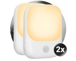 HAL 3000 Serie - Nachtlampje met Bewegingssensor - Nachtlampje Stopcontact Volwassenen en Kinderen - Wit - Bedlamp - Kinderkamer