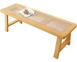 Hal Bank - Schoenenbank Hout - Schoenen Opbergen - Open Ontwerp - 80cm Breed - Geel