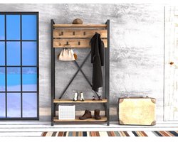 Hal Kast - Stijlvol Eiken Design - 90x180x34cm - Duurzaam Melamine Materiaal