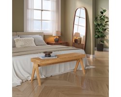 Halbank Lasdarvoo bamboe 120x35x45 cm naturel [en.casa]