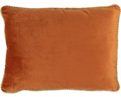 half kussen fluweel goud oranje 35x45cm