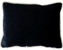 half kussen fluweel goud zwart 35x45cm