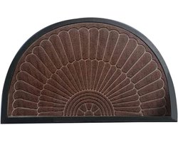 Half Ronde Deur Mat Heavy Duty Voordeur Mat, 50 X 80 Cm, Anti Slip Ingang Mat, Vuil Vanger Rug Deurmat, Grijze Mat, CommerciëLe Tapijt Voordeur Mat(50x80cm(20x31inch),brown)