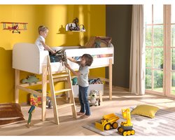 Halfhoogslaper 90 x 200 cm Lux Wit