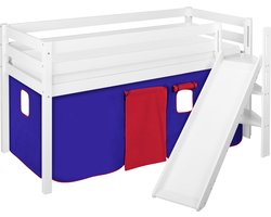 Halfhoogslaper Blauw-Rood met tent en schuine glijbaan