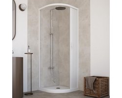 Halfronde Douchecabine 80 x 80 cm - Verstelbaar en Eenvoudig te Installeren