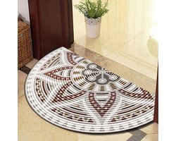 Halfronde Vloermat voor Binnen en Buiten met Antislip Achterkant