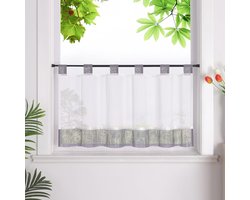 Halftransparante Vitrage Gordijnen in Landhuisstijl – Korte Louvers voor Keuken en Woonkamer – Beschikbaar in Diverse Kleuren en Maten